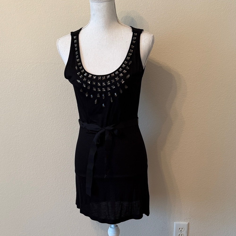 H&M Black long blouse with Stud Accents
